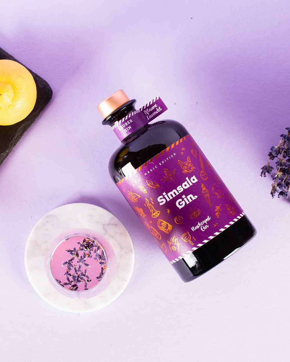 Simsala Gin mit Farbwechsel für das Rezept Hokuspokus