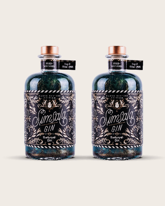 Simsala Gin® - Magic Glitzer Edition mit Farbwechsel von türkis zu rosa - Feige & Glitzer