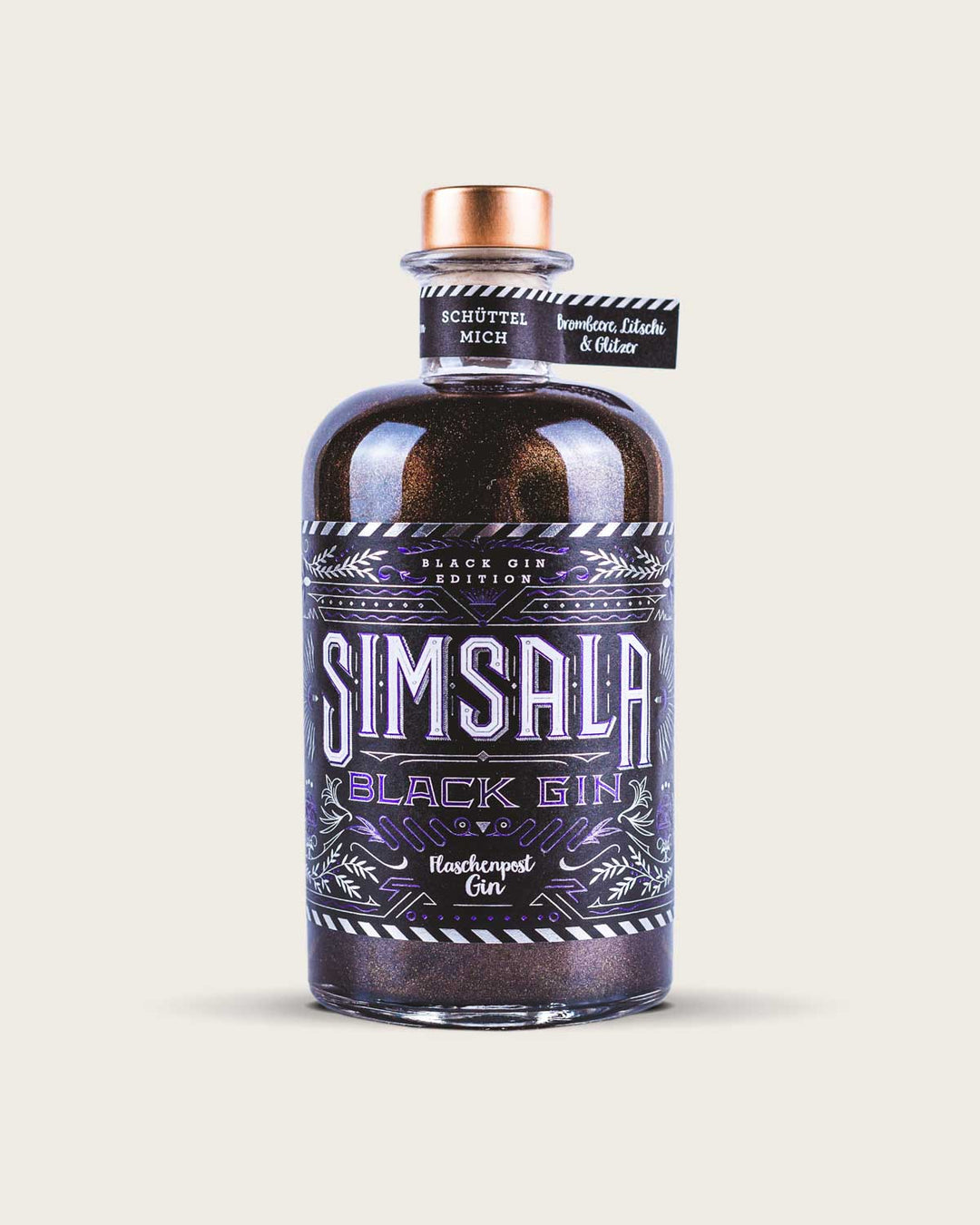 Simsala Black Gin - Black Glitzer Edition mit Brombeere & Litschi