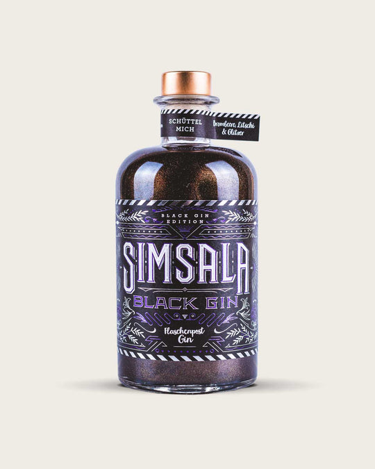 Simsala Black Gin - Black Glitzer Edition mit Brombeere & Litschi