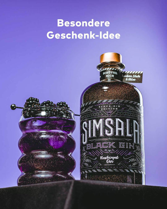 Simsala Black Gin - Black Glitzer Edition mit Brombeere & Litschi