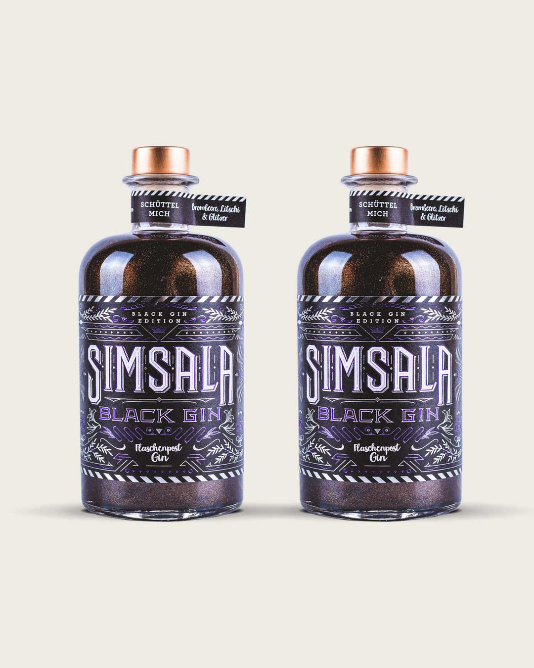 Simsala Black Gin - Black Glitzer Edition mit Brombeere & Litschi