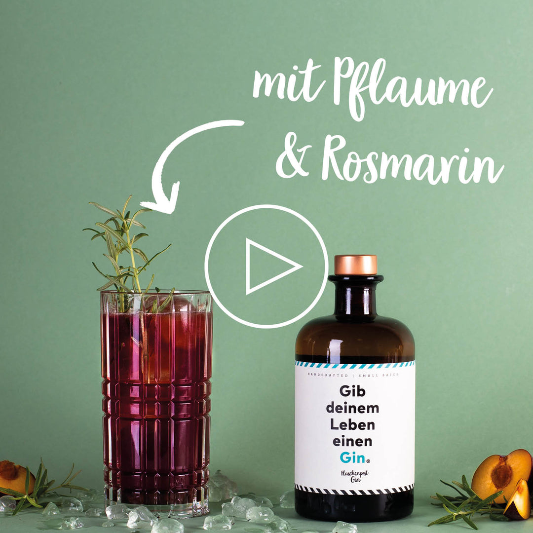 Bild mit Verlinkung zum Rezept Video Pfläumchen Träumchen auf unserem Instagram Account von Flaschenpost Gin 