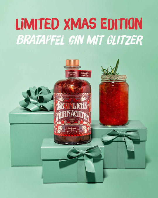 BeGinliche Weihnachten by Flaschenpost Gin - Limited Xmas Edition - Bratapfel Gin & Glitzer (2024)