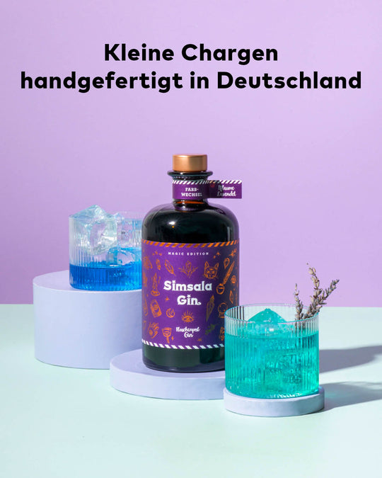 Simsala Gin® by Flaschenpost Gin - Magic Edition mit neuem Farbwechsel - Pflaume & Lavendel (2025)