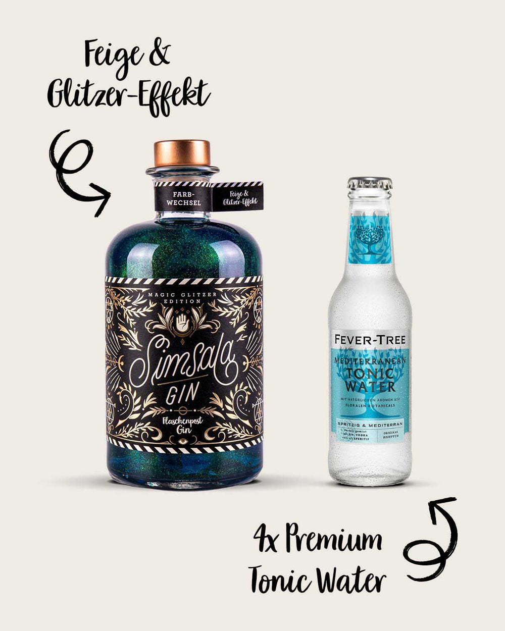 Gin & Tonic Set - Simsala Gin® mit neuem Farbwechsel & Glitzer