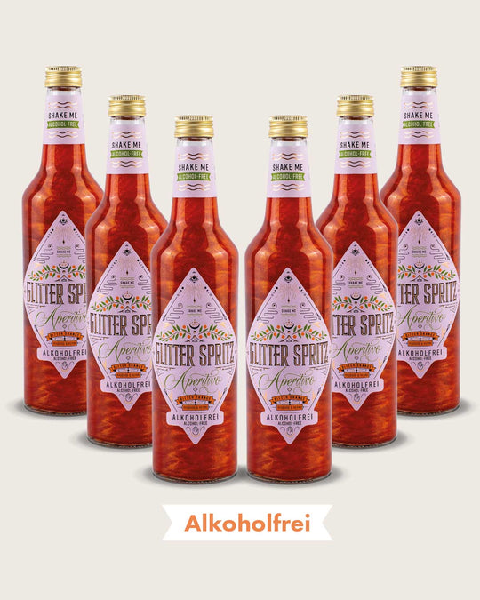 GLITTER SPRITZ Aperitivo™ - 6er Kiste - Glitzer Aperitivo Alkoholfrei | Apéro Alternative