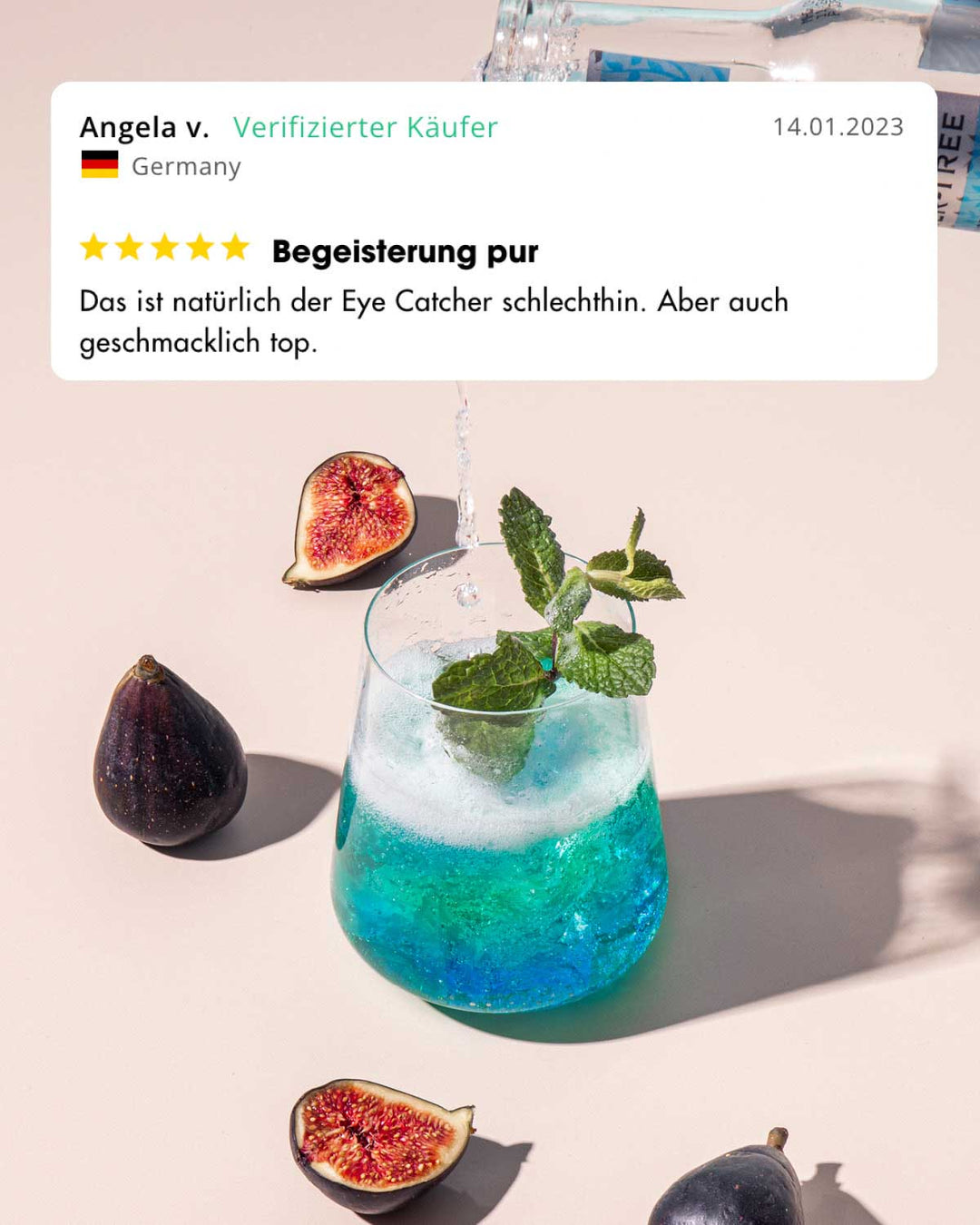 Simsala Gin™ - Magic Glitzer Edition mit Farbwechsel von blau zu grün - Feige & Glitzer