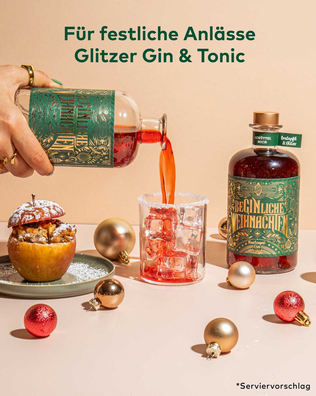 BeGinliche Weihnachten™ - Limited Xmas Edition - Bratapfel Glitzer Gin