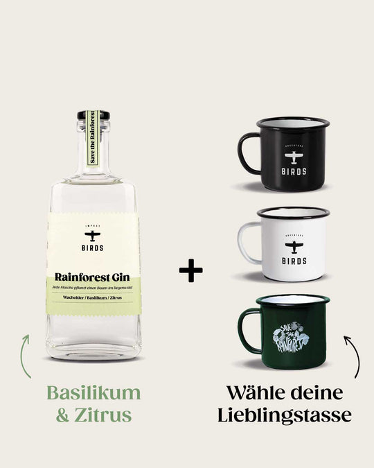 BIRDS Rainforest Gin + Gratis Tasse