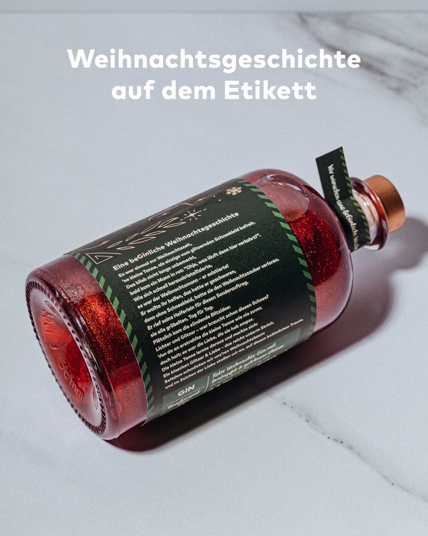 BeGinliche Weihnachten by Flaschenpost Gin - Limited Xmas Edition - Bratapfel Gin & Glitzer (2023) - Ausverkauft