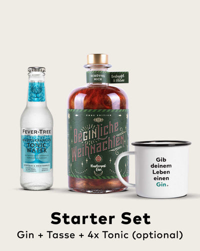 Starter Set mit Tasse - BeGinliche Weihnachten (Bratapfel & Glitzer)