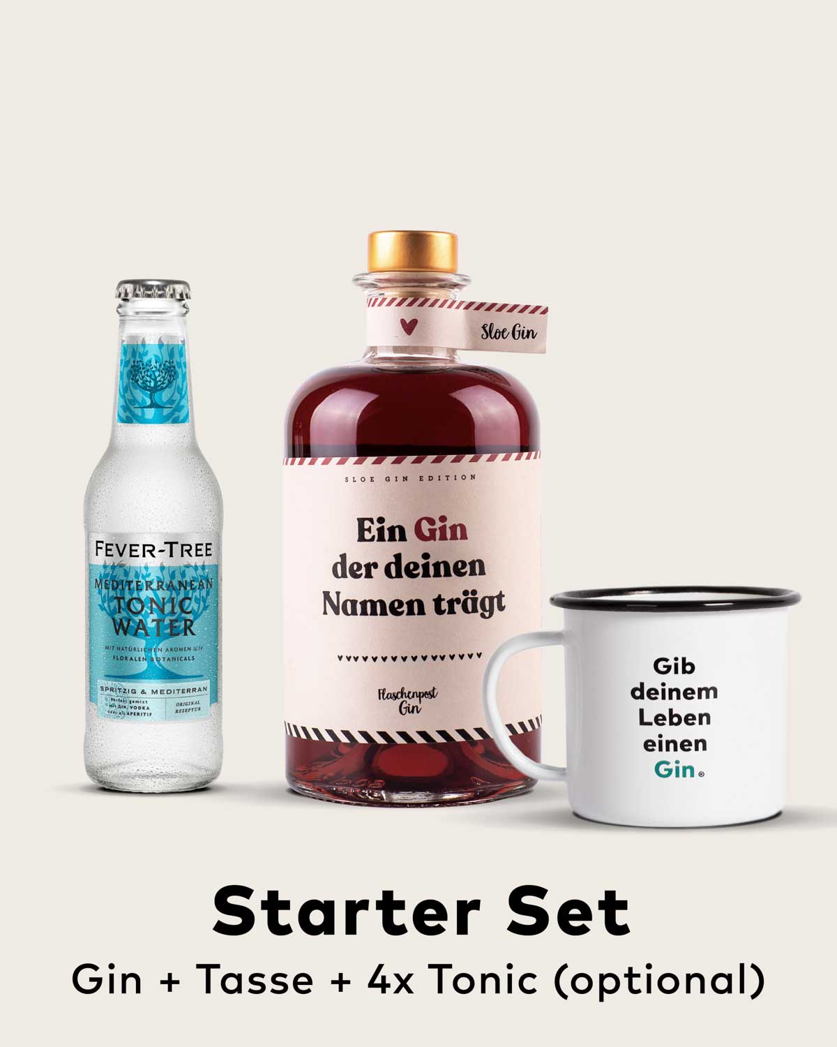Starter Set - Ein Gin der deinen Namen trägt – Flaschenpost Gin