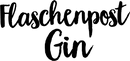 Das Flaschenpost Gin Logo in schwarz