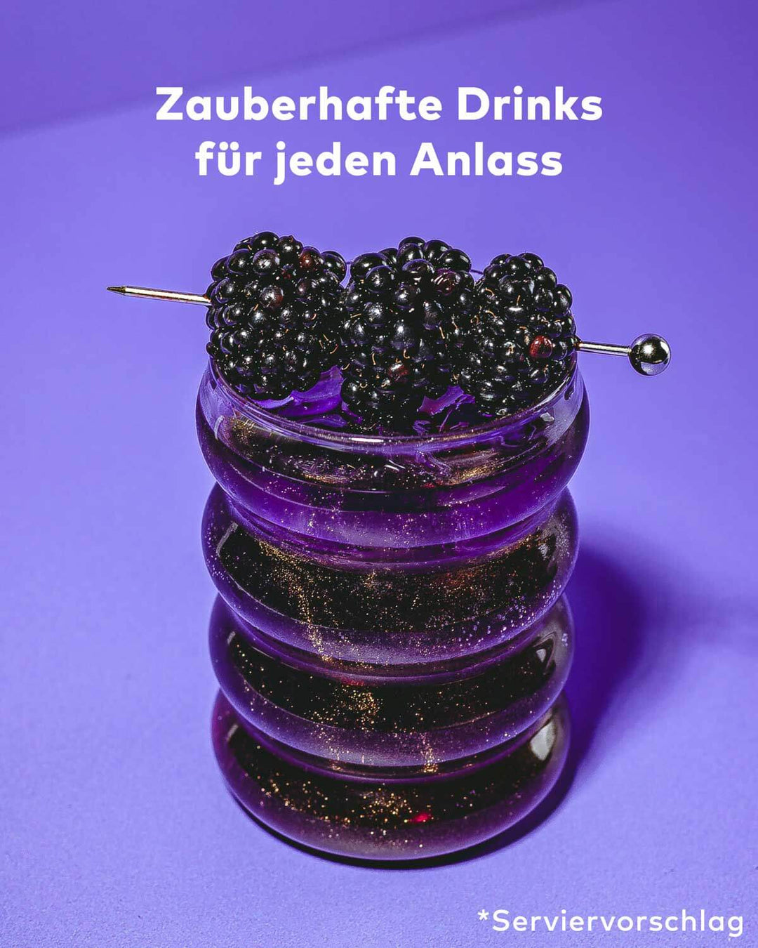 Simsala Black Gin by Flaschenpost Gin - Black Glitzer Edition mit Brombeere & Litschi