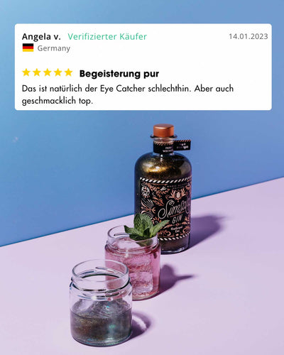 Gin & Tonic Set - Simsala Gin mit Farbwechsel & Glitzer by Flaschenpost Gin