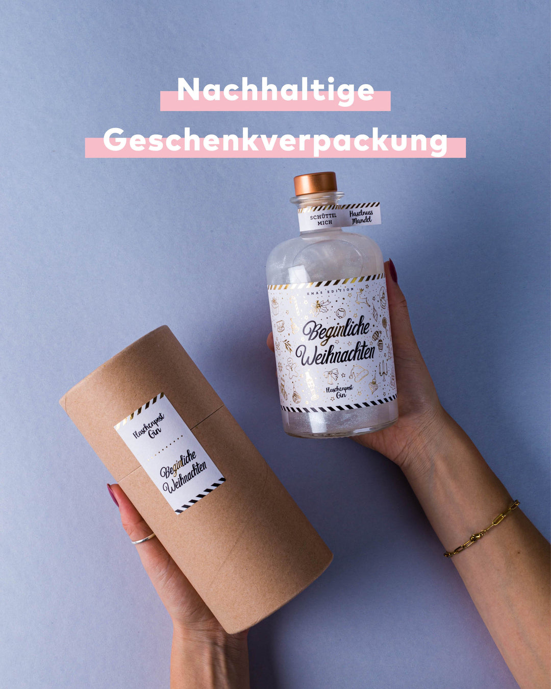 BeGinliche Weihnachten® by Flaschenpost Gin - Glitzer Gin - Haselnuss & Mandel (2021) - Ausverkauft