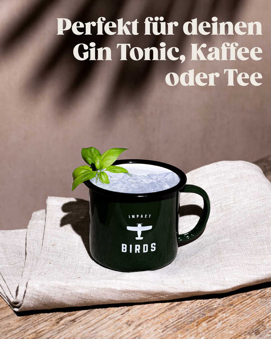 BIRDS Rainforest Emaille Tasse