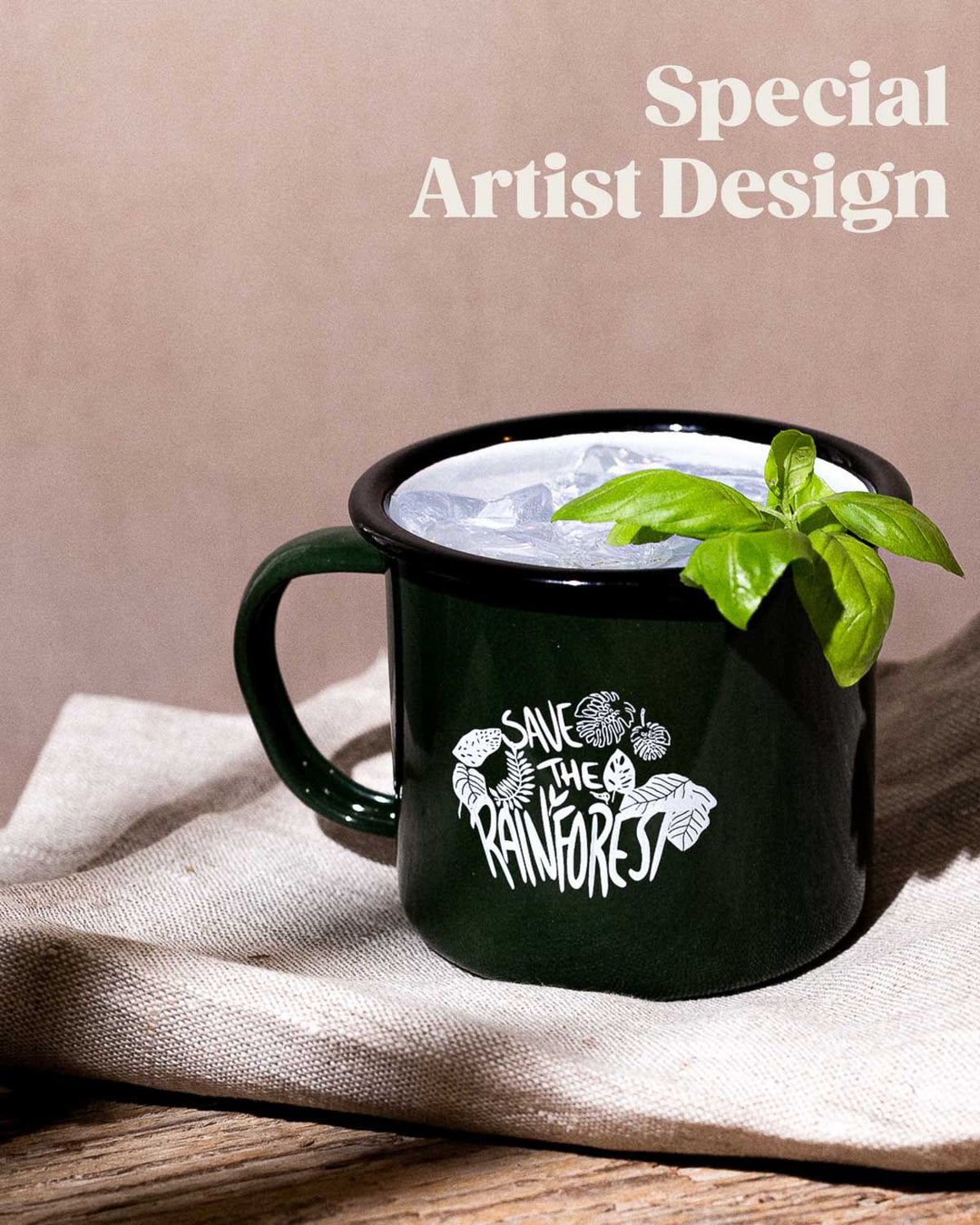 BIRDS Rainforest Emaille Tasse