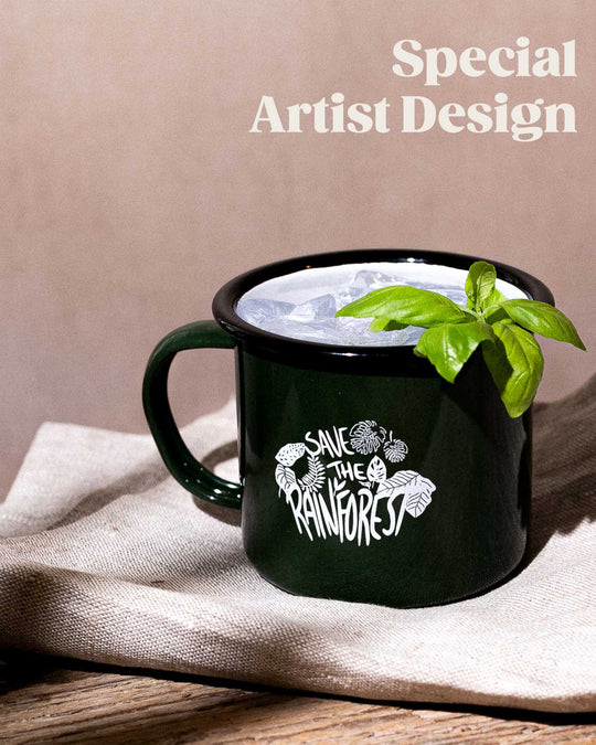 BIRDS Rainforest Emaille Tasse