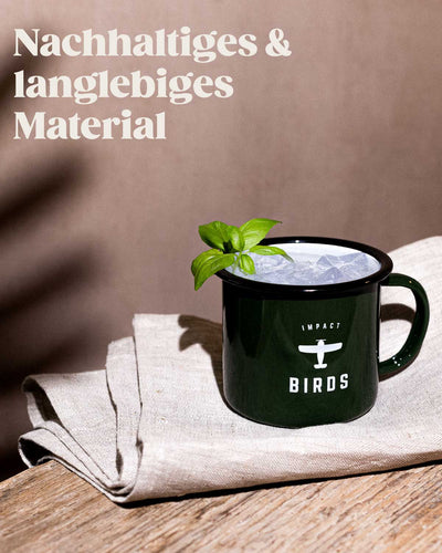 BIRDS Rainforest Emaille Tasse