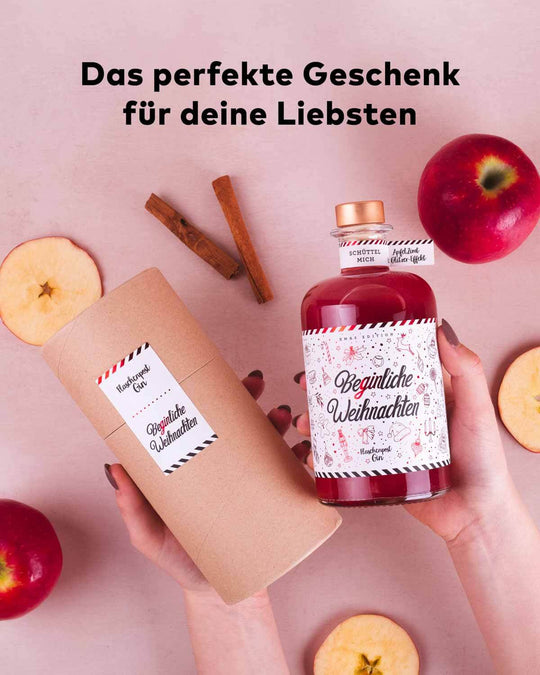 Die Beginliche Weihnachten Limited Edition zusammen mit der dazugehörigen nachhaltigen Geschenkverpackung.