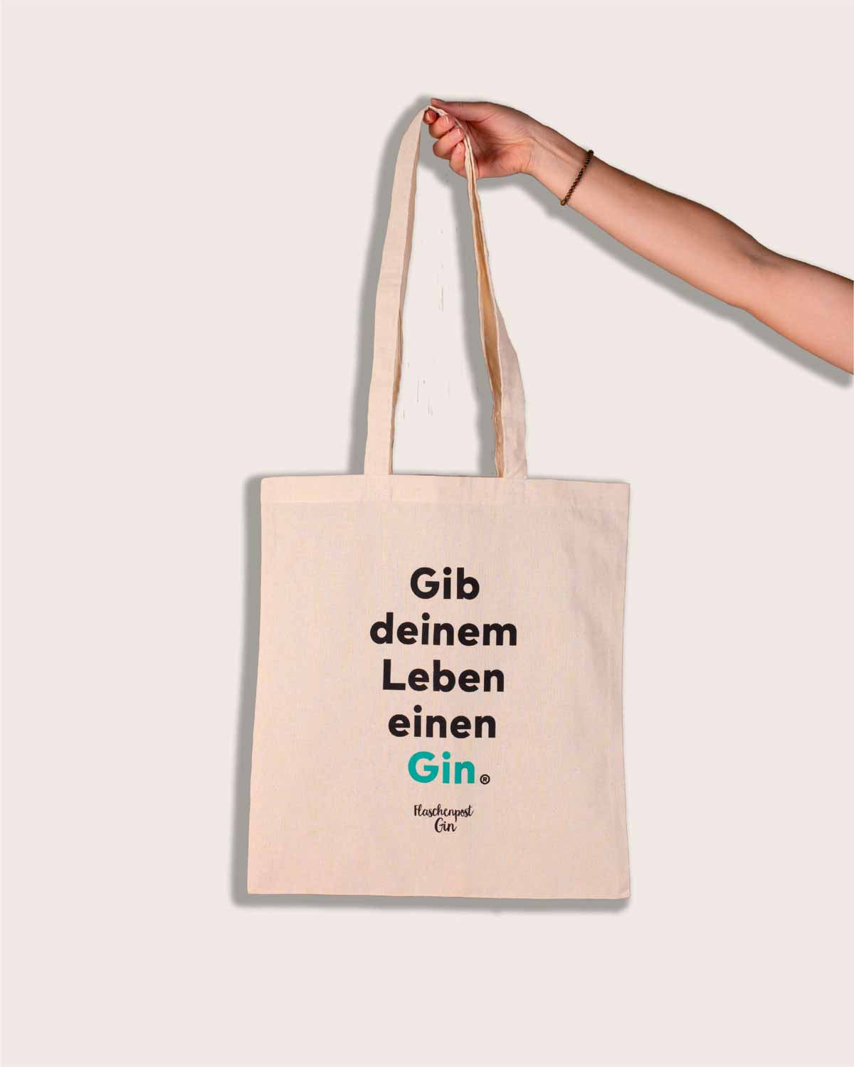 Flaschenpost Gin Jutebeutel für unterwegs und perfektes Geschenk für Gin-Liebhaber