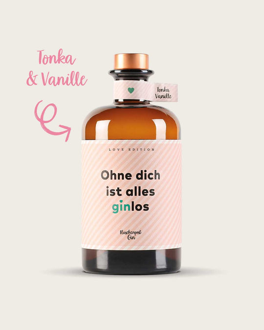 Ohne dich ist alles ginlos® by Flaschenpost Gin - Love Edition - Tonka & Vanille