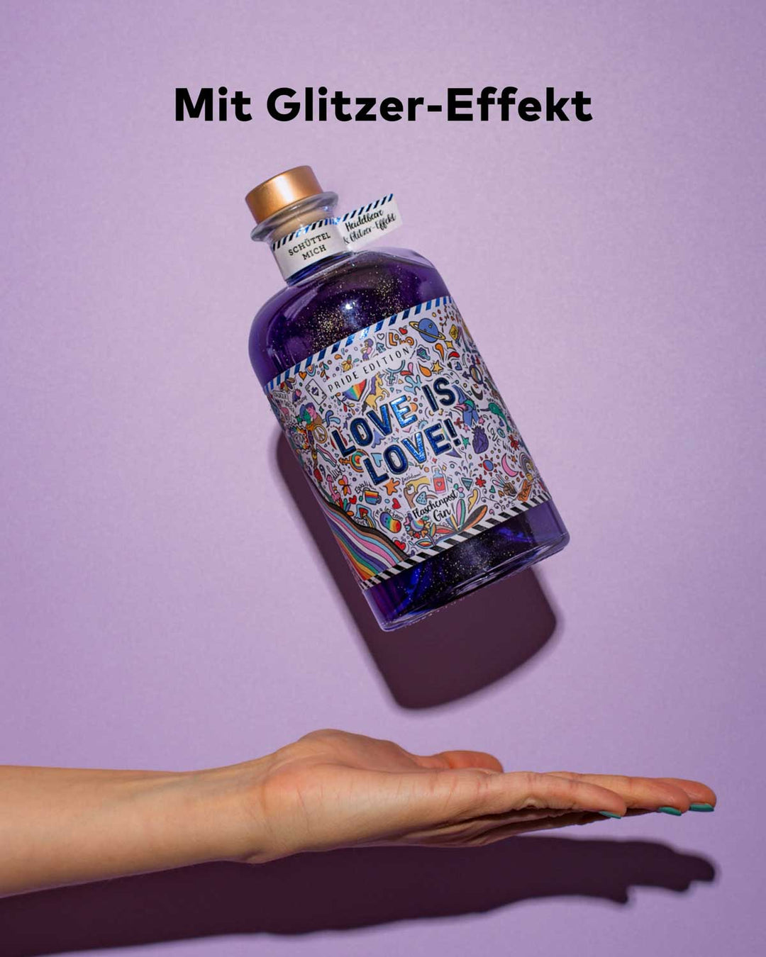 Unsere Pride Edition glänzt mit ihrem tollem Glitzer-Effekt bereichert jede Party! 