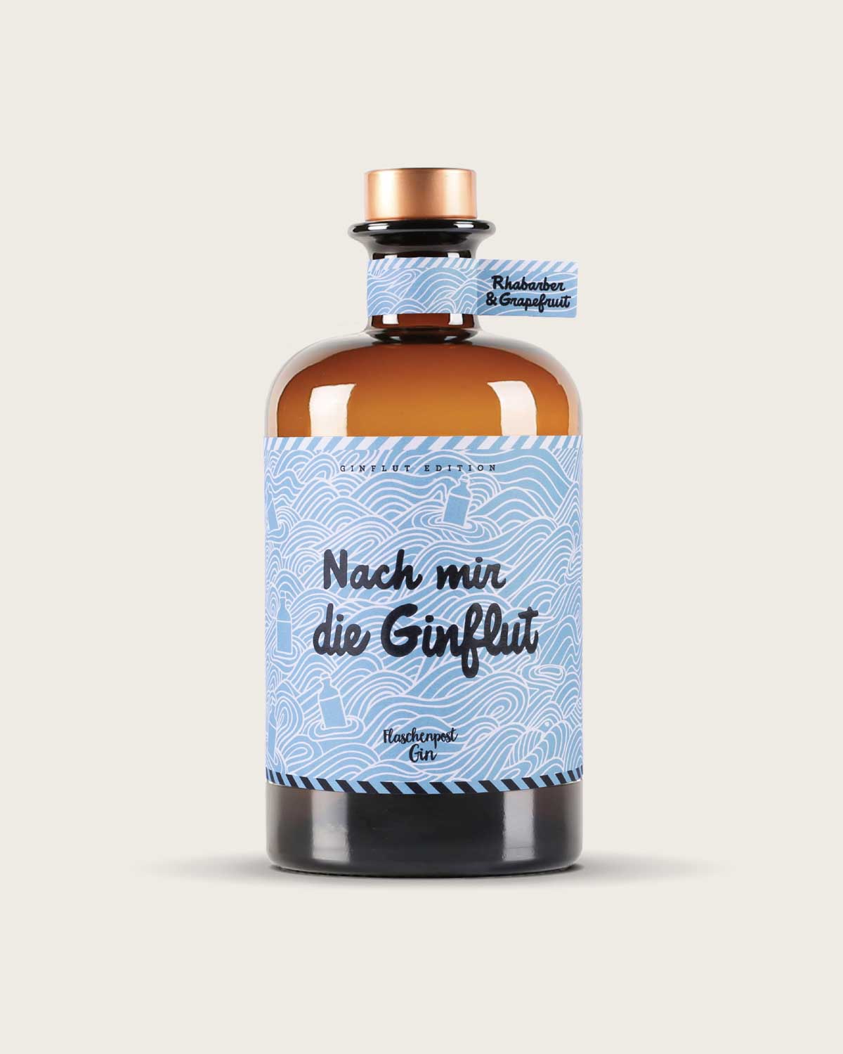 Die Flaschenpost Gin Special Edition “Nach mir die Ginflut” mit Rhabarber und Grapefruit 