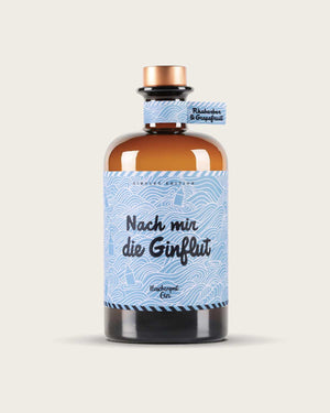 Die Flaschenpost Gin Special Edition “Nach mir die Ginflut” mit Rhabarber und Grapefruit 
