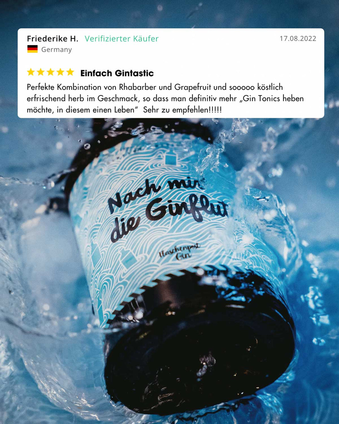 Nach mir die Ginflut® by Flaschenpost Gin - Rhabarber & Grapefruit